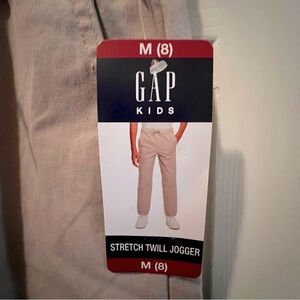 GAP KIDS Khaki Stretch Twill Joggers- Size M (8)- NWT